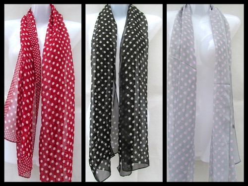Spotted polka dots chiffon - polka,