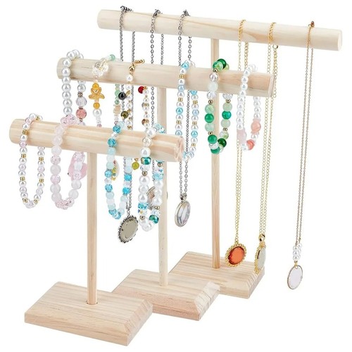 Wooden bar bracelet - wooden, t-bar