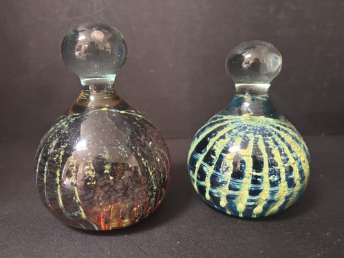 Two vintage mdina glass - mdina,