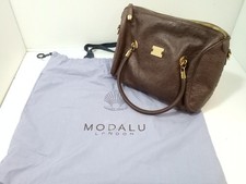 Modalu London Shoulder Bag Brown Leather Size Medium With Dustbag