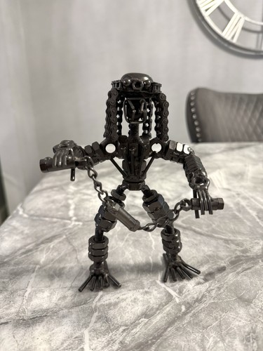 Metal predator sculpture - metal,