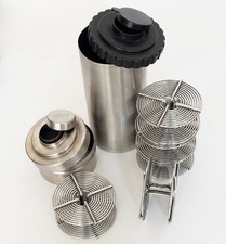 STAINLESS STEEL DEVELOPING TANKS 35mm (4 SPOOLS) + 35 MM (1 SPOOL) ONE BROOKS