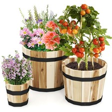 Outdoor Wooden Planter Box Set