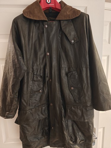 Vintage wax jacket coat - vintage, small