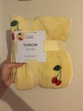 Yellow Cherry Print  Fleece