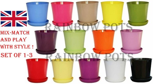 Flower pots gloss plastic - gloss,