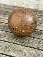 Antique Lignum Vitae Bowling / Skittles Ball (Turned Hardwood)