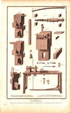 Antique Engraving Wood Lathe
