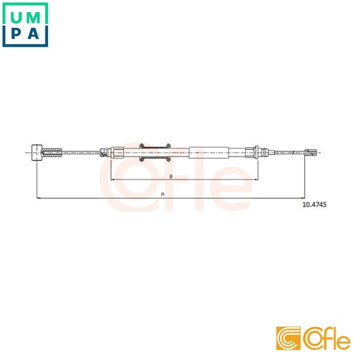 Cable pull parking brake - cable,