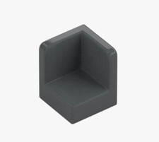 2 x LEGO dark stone grey WALL CORNER 1X1X1 (6025235 / 6231)