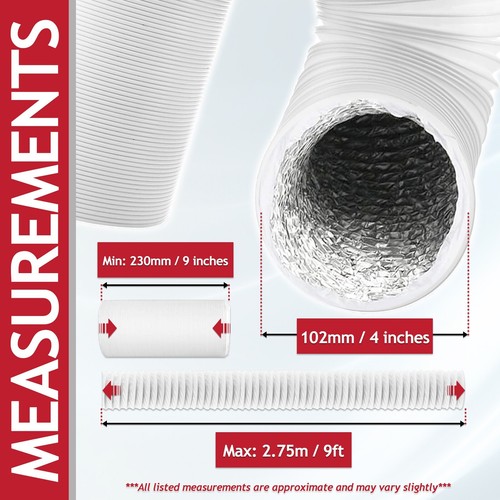 Insulated vent hose 6 - hose, 6"
