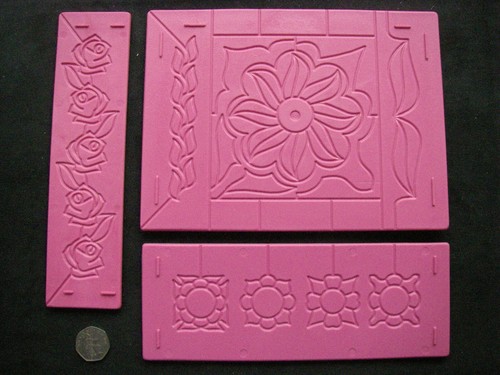 Floral embossing boards - 3,