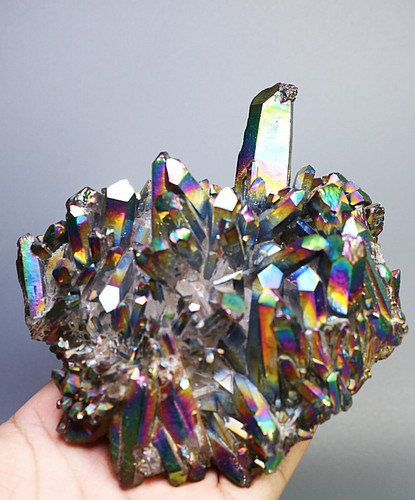 32lb colorful aura quartz - 1.32lb,