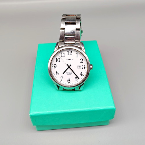 Timex indiglo date silver - timex,