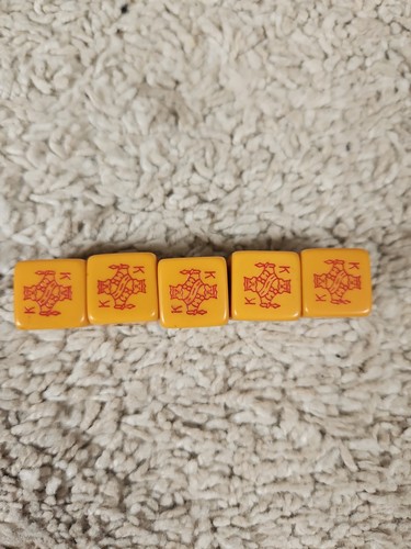1970s poker dice set - dice, box