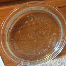 1x WECK Glass Canning Lid ~ Rundrand-Glas 100 ~ Jam Jar