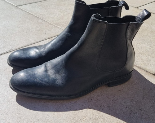 Men black leather chelsea - leather,