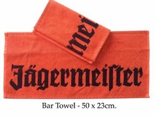 Bar Towel Runner Jägermeister Orange/Black colours 100%Cotton 500GSM 50x23cm