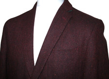 Spitalfields Black Label Mens Suit Jacket -UK 40R EU 50-Dark Mahogany-Blazer Top