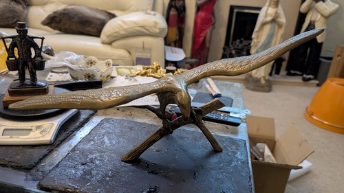 Vintage large brass eagle - eagle, hawk