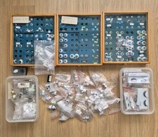 Large Collection Dolls Eyes Glass Glastic Vintage Antique Craft Repair Bear Toy