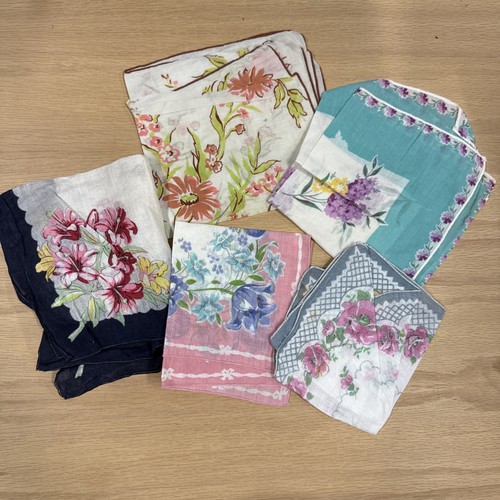 Vintage floral handkerchief - vintage,