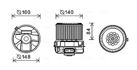Blower fan pe8369 ava quality - blower,