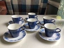 Poole Pottery Morocco Six Cups And Saucers Tony Morris 1969 MCM