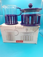 Bodum Loggia Sugar Bowl And Creamer Set Navy Blue Original Box