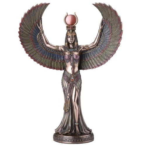 Isis egyptian god 34cm - egyptian, bronze
