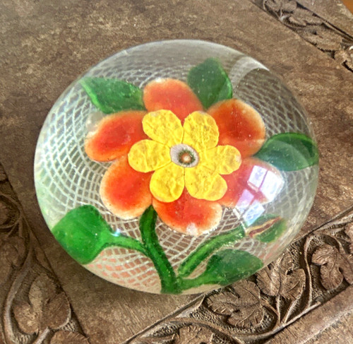 Vintage clear art glass - art, floral