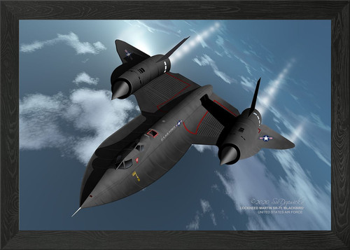 Sr71 blackbird framed - blackbird, wall