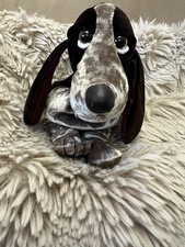 Vintage Applause Hush Puppy Basset Hound Plush Soft Toy Velvety Beany