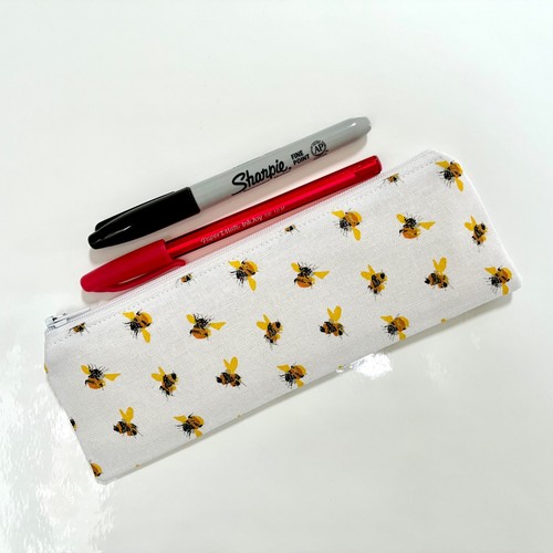 Slim pencil case bees - slim, case,