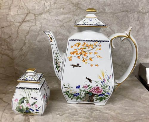 1992 franklin mint tea - tea, pot