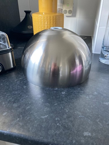 Brushed metal ceiling shade - ceiling,