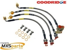 MX5 Brake Hoses Lines Braided Fully Stainless Steel Mazda MX-5 Mk1 Mk2 1989>2005