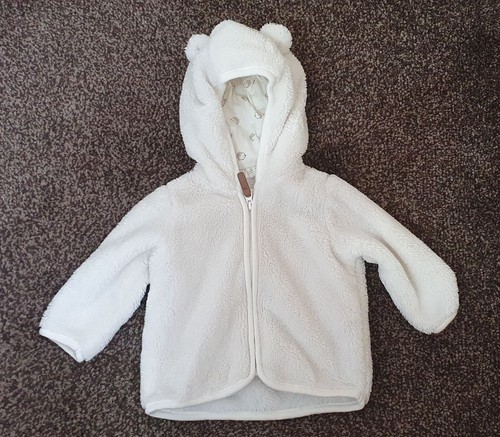 White baby girls coat - h&m,
