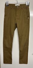 HUMOR Men’s Brown 30R Chino Slim Tapered Fit Trousers Waist 30” & Inside Leg 31”