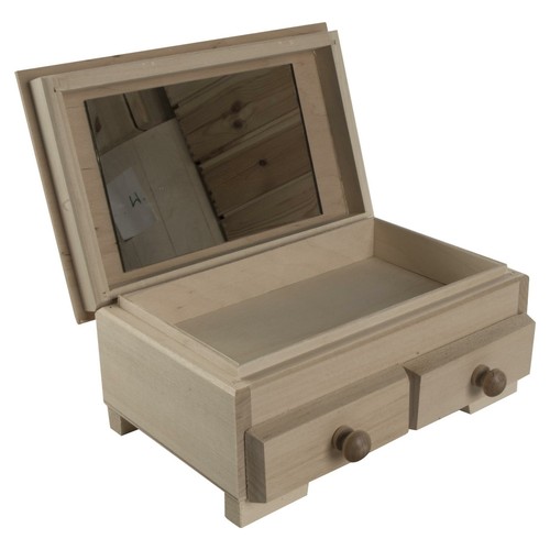 Wooden mirrored drawer - wooden,