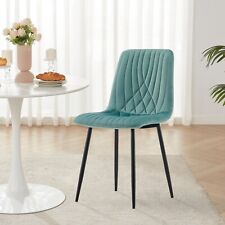 Set 2/4/6 Velvet Dining chairs Lounge Chair Padded Seat  Black Leg Dining Room