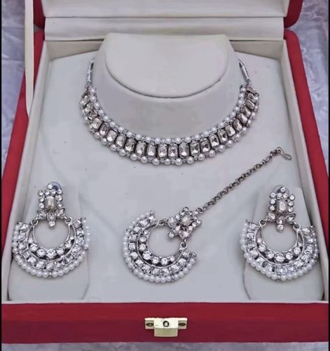 Silver jewellery set indian - silver,