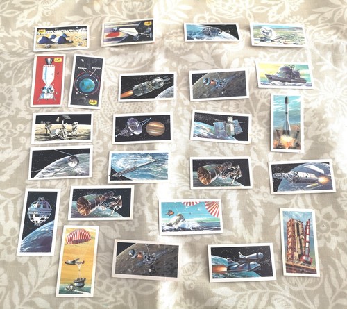 X24 brooke bond tea cards - brooke, moon