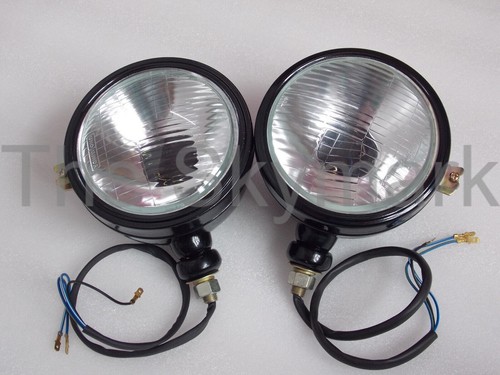 Headlight set rh black - set, &