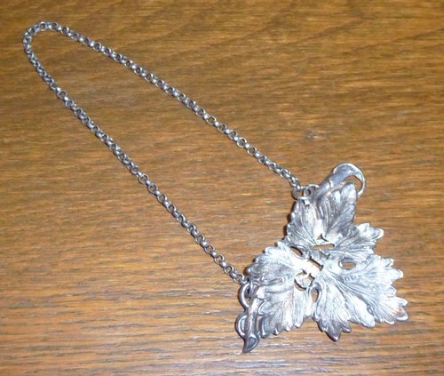 Antique silver leaf shape - antique, gin