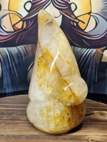 Golden healer quartz crystal - healer,