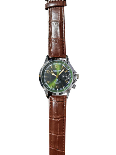 Seiko watch mens green brown - watch,