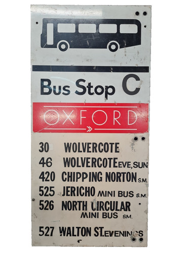 Oxford bus stop sign - bus,