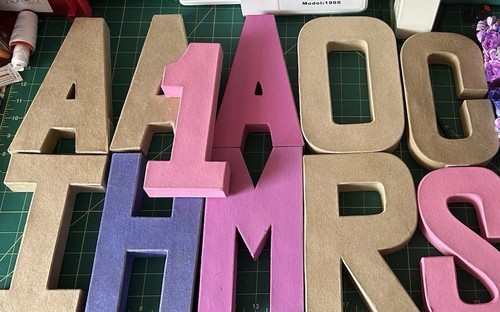5cm papermache letters - 20.5cm,