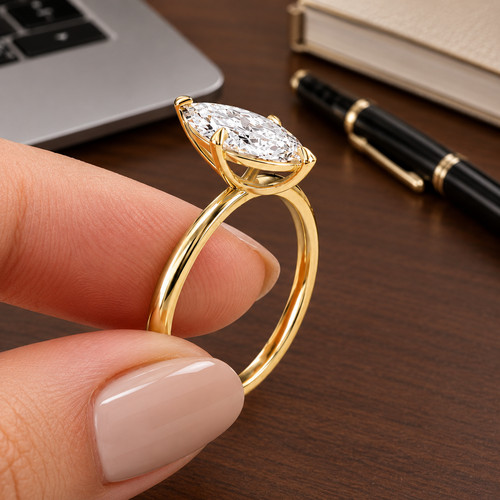 Marquise cut 18k - ct,